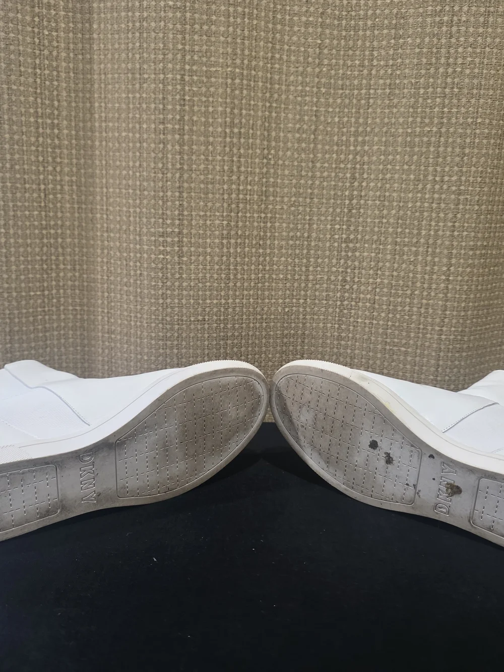 DKNYC White Wedge Chelsea Booties